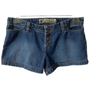 American Eagle Outfitters Snap Fly Shorts, Denim, Cotton blend, Sz 4, Y2K